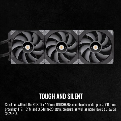 Thermaltake TOUGHLIQUID 240 ARGB Motherboard Sync All-in-One Liquid CPU Cooler, AMD (AM5/AM4) / Intel (LGA 1700/1200), 240mm High Efficiency Radiator CL-W319-PL12BL-A in Kuwait