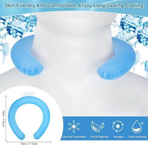 فانفين مبرد للرقبة، انبوب تبريد للرقبة، لفافات رقبة قابلة لاعادة الاستخدام يمكن ارتداؤها لحرارة الصيف والتبريد الداخلي وتبديد الحرارة in Kuwait