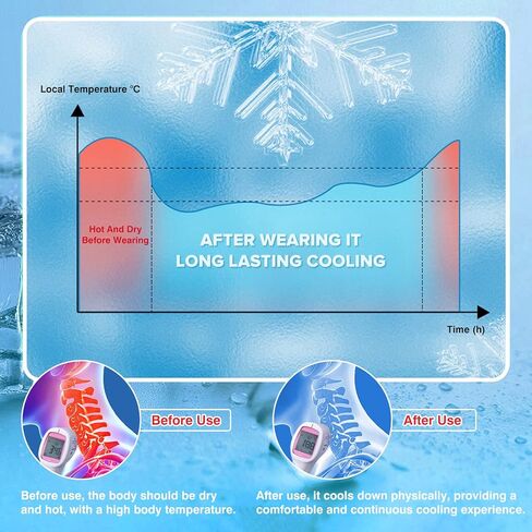 فانفين مبرد للرقبة، انبوب تبريد للرقبة، لفافات رقبة قابلة لاعادة الاستخدام يمكن ارتداؤها لحرارة الصيف والتبريد الداخلي وتبديد الحرارة in Kuwait