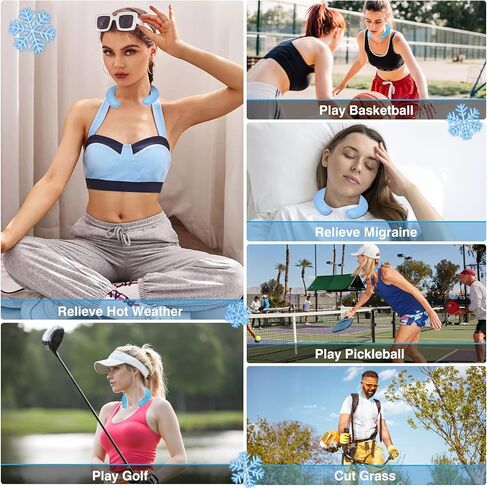 فانفين مبرد للرقبة، انبوب تبريد للرقبة، لفافات رقبة قابلة لاعادة الاستخدام يمكن ارتداؤها لحرارة الصيف والتبريد الداخلي وتبديد الحرارة in Kuwait