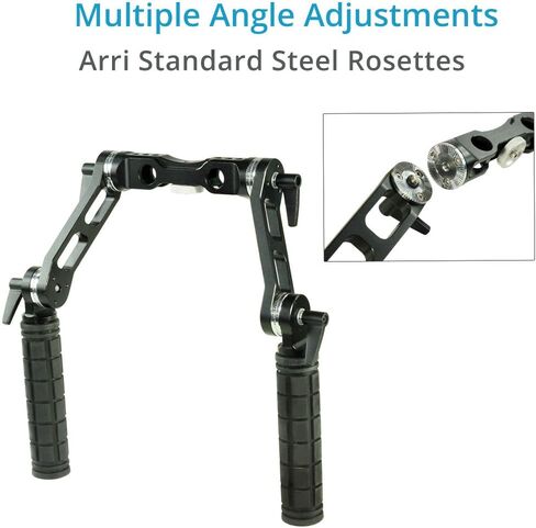 مجموعة مقبض روزيت 15 مم من CAMTREE Hunt (CH-15-RH-01) دعم مقبض مريح لقضيب القضيب، طقم أدوات كتف الكاميرا (معيار Arri) in Kuwait