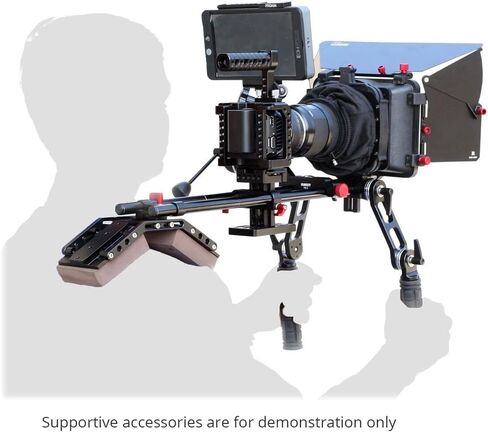 مجموعة مقبض روزيت 15 مم من CAMTREE Hunt (CH-15-RH-01) دعم مقبض مريح لقضيب القضيب، طقم أدوات كتف الكاميرا (معيار Arri) in Kuwait