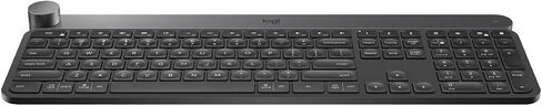 Logitech Craft Advanced Wireless Keyboard with Creative Input Dial and Backlit Keys, Dark Grey and Aluminum in Kuwait