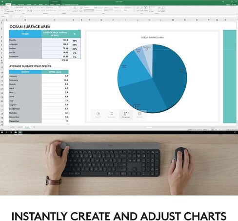 Logitech Craft Advanced Wireless Keyboard with Creative Input Dial and Backlit Keys, Dark Grey and Aluminum in Kuwait