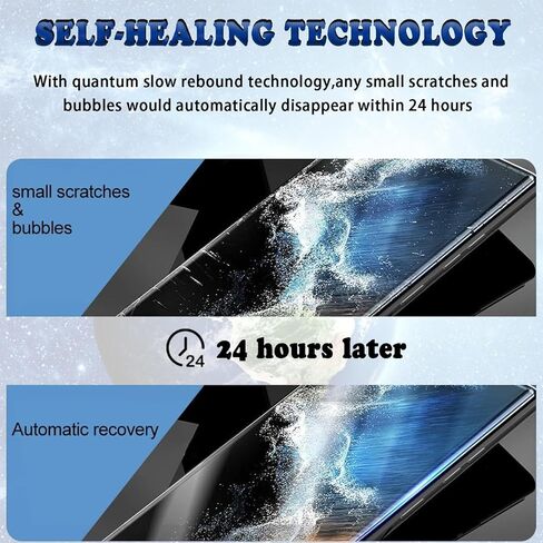 HOMEMO [3+3 عبوات] واقي شاشة Samsung Galaxy S23 Ultra [ليس زجاجيًا]، 3 عبوات من طبقة TPU المتوافقة مع بصمة الإصبع + 3 عبوات واقي عدسة كاميرا من الزجاج المقوى لهاتف Galaxy S23 Ultra 5G 6.8 بوصة in Kuwait