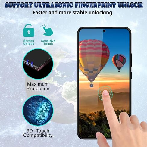 HOMEMO [3+3 عبوات] واقي شاشة Samsung Galaxy S23 Ultra [ليس زجاجيًا]، 3 عبوات من طبقة TPU المتوافقة مع بصمة الإصبع + 3 عبوات واقي عدسة كاميرا من الزجاج المقوى لهاتف Galaxy S23 Ultra 5G 6.8 بوصة in Kuwait
