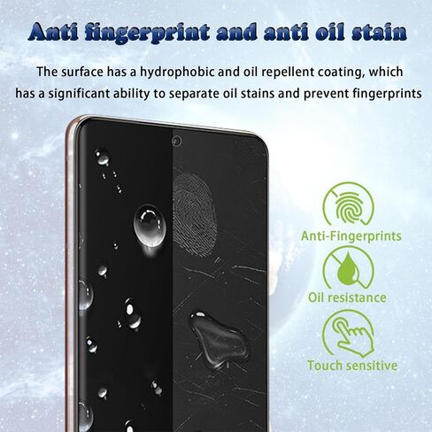 HOMEMO [3+3 عبوات] واقي شاشة Samsung Galaxy S23 Ultra [ليس زجاجيًا]، 3 عبوات من طبقة TPU المتوافقة مع بصمة الإصبع + 3 عبوات واقي عدسة كاميرا من الزجاج المقوى لهاتف Galaxy S23 Ultra 5G 6.8 بوصة in Kuwait