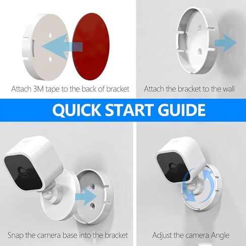 حامل كاميرا صغير يثبت على الحائط من بلينك مع حامل لاصق قوي، مناسب فقط لكاميرا بلينك ميني الداخلية، بدون ثقب، بدون براغي، سهل التركيب (بلينك ميني غير متضمن) in Kuwait