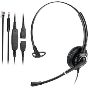 MAIRDI Telephone Headset with RJ9 Jack & 3.5mm Connector for Landline Deskphone Cell Phone PC Laptop, Office Headset with Microphone for Call Center, Work for Cisco Phone 7941 7965 6941 7861 8811 in Kuwait