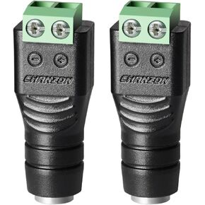 CHANZON (10 x Female DC Power Connector 5.5mm x 2.1mm 12V 24V Power Jack Socket for Led Strip CCTV Security Camera Cable Wire Ends 10Pcs Plug Adapter | 5A Max, 3-36V DC, 16-26AWG - Screw Terminal No Soldering, for CCTV Camera, LED Strip & DIY Power Projec in Kuwait