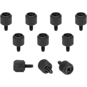 Xcotro 10 قطع 6#-32 براغي إبهام 6-32 برغي خيط مع رأس فيليبس لغطاء علبة الكمبيوتر الشخصي DIY / مزود الطاقة / فتحات PCI / محركات الأقراص الصلبة (أسود) in Kuwait
