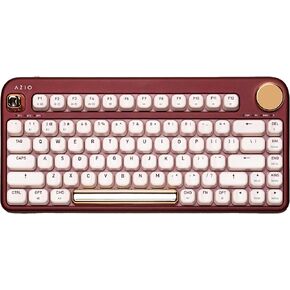 Azio IZO Wireless BT5/USB PC & Mac Mechanical Keyboard, Pre-Lubed Red Switches, Mint Daisy (IK409)