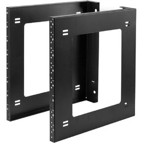 RIVECO 4U Open Frame Rack Wall Mount & Desktop Mount, No Assembly Required Server Rack for Network Equipment & Data AV HiFi Stereo Gaming Electronics Shelf