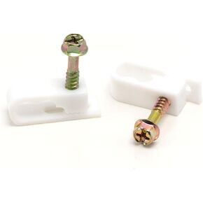 THE CIMPLE CO Dual Cable Clips with Screws - 1/2 Inch Coaxial Cable Clamps Outdoor - Exterior Cord Management for Coax, CAT Ethernet, Electrical Wire - Screw Clamps for Wires on Wall - 100 PCS, White in Saudi Arabia