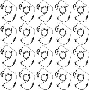 1 Pin 2.5MM Walkie Talkie Earpiece with Mic, G Shape Ear Piece for Police Radios Law Enforcement Compatible with Motorola MH230R MH230TPR MR350R MS350R (2 Pack) in Kuwait