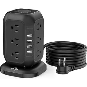 AiJoy USB C Power Strip Tower with 12 AC Outlet and 4 USB Ports Purple in Kuwait