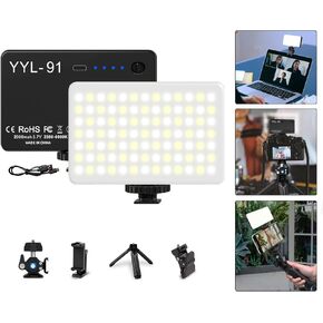 ضوء ملء فيديو LED، مجموعة مؤتمرات مع حامل ثلاثي تلسكوبي، بطارية مدمجة قابلة لإعادة الشحن بقدرة 2000 مللي أمبير في الساعة، كاميرا SLR محمولة، كاميرا، كمبيوتر محمول/هاتف خلوي مباشر/مؤتمر فيديو/مكياج/إضاءة سيلفي in Saudi Arabia
