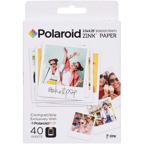 Zink Polaroid 3.5 x 4.25 inch Premium Zink Border Print Photo Paper (10 Sheets) Compatible with Polaroid POP Instant Camera & Polaroid 3x4 Printer in Saudi Arabia