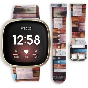 Jolook Snowflake Band لـ Fitbit Versa 4/3، أشرطة بديلة من السيليكون الرياضي المقاوم للماء متوافقة مع Fitbit Versa 4/3 وSense/Sense 2 - ندفة ثلج عيد الميلاد