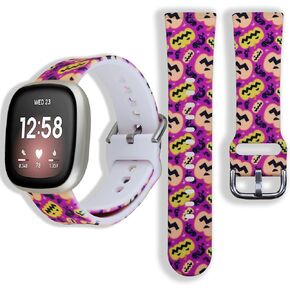 Jolook Snowflake Band for Fitbit Versa 4/3, Waterproof Sport Silicone Replacement bands Straps Compatible with Fitbit Versa 4/3 and Sense/Sense 2 - Christmas Snowflake in Kuwait