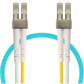 Oxen | Duplex Multimode Fiber Patch Cable | Corning Glass Fiber Optic | LC LC Plenum OFNP Zipcord OM4 50/125 Aqua 3 MTS (9ft) in Saudi Arabia