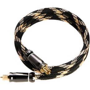 Cables Direct Online 1.5FT Premium Toslink Optical Audio Cable High Fidelity Digital Fiber Optic Cord for Home Theater, Sound Bar, Gaming Consoles Durable Nylon Braided Design Gold-Plated Connectors in Kuwait