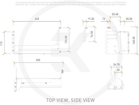 EKWB EK-Loop Vertical GPU Holder EVO - Gen4 Riser in Saudi Arabia