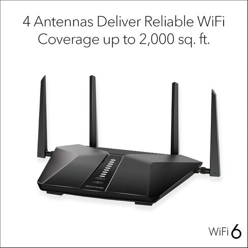 NETGEAR Nighthawk 5-Stream AX5 WiFi 6 Router (RAX43) � AX4200 Wireless Speed (Up to 4.2 Gbps) | 2,000 sq. ft. Coverage (Renewed) in Saudi Arabia
