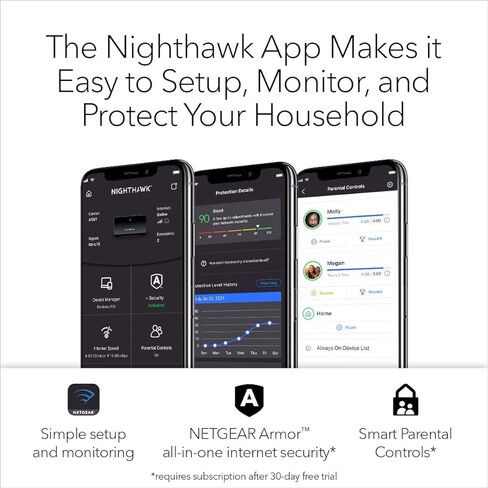 NETGEAR Nighthawk Dual-Band Whole Home Mesh WiFi 6 Add-on Satellite (MS70) – Works with Your Nighthawk MK72 Or MK73 System, Adds up to 1,500 sq. ft. Coverage, AX3000 (Up to 3Gbps) in Saudi Arabia