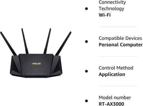 ASUS RT-AX58U Dual Band WIFI Router (RT-AX3000) (Renewed) in Saudi Arabia