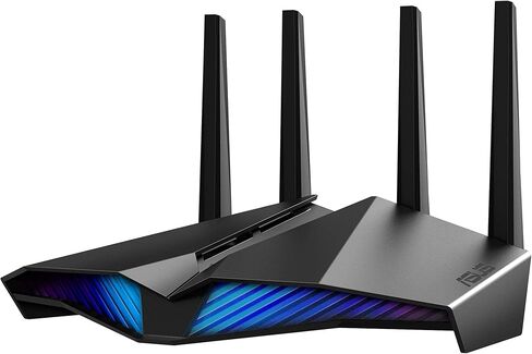 راوتر الألعاب ASUS RT-AX82U AX5400 ثنائي النطاق WiFi 6، تسريع الألعاب، دعم الشبكة، منفذ مخصص، تعزيز الهاتف المحمول، MU-MIMO، Aura RGB (متجدد) in Saudi Arabia