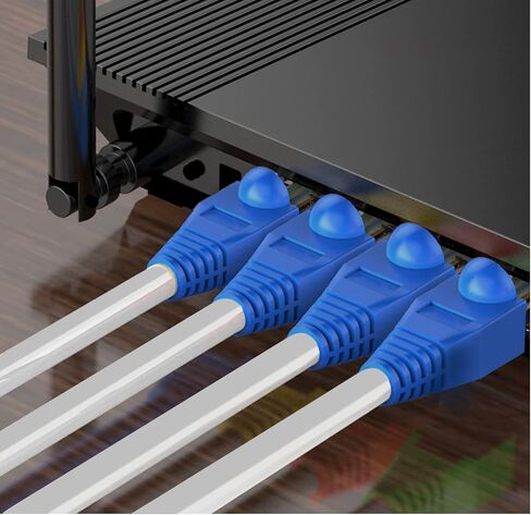 أحذية Copapa YIOVVOM من البلاستيك الناعم إيثرنت RJ45 كابل موصل الأحذية غطاء تخفيف الضغط أحذية CAT5 CAT5E CAT6 CAT6E 100 قطعة (أزرق) in Kuwait
