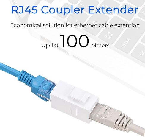 وصلة ربط RJ45 من Rapink جاك حجر الزاوية من أنثى إلى أنثى RJ45 Keystone 25 حزمة لموسع كابل إيثرنت Cat6/Cat5e/Cat5 مع طلاء ذهبي أسود in Kuwait