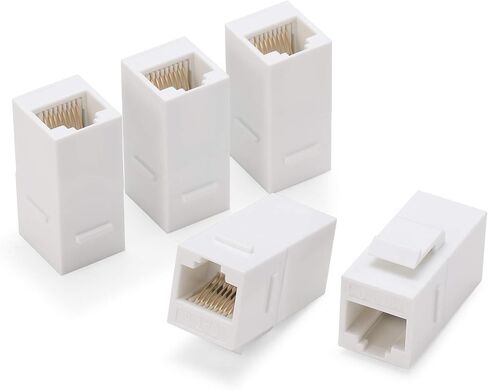 وصلة ربط RJ45 من Rapink جاك حجر الزاوية من أنثى إلى أنثى RJ45 Keystone 25 حزمة لموسع كابل إيثرنت Cat6/Cat5e/Cat5 مع طلاء ذهبي أسود in Kuwait