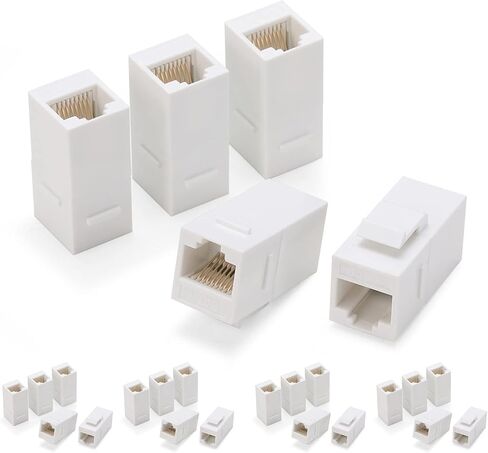 وصلة ربط RJ45 من Rapink جاك حجر الزاوية من أنثى إلى أنثى RJ45 Keystone 25 حزمة لموسع كابل إيثرنت Cat6/Cat5e/Cat5 مع طلاء ذهبي أسود in Kuwait