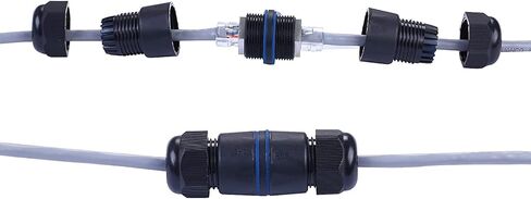 Tedgetal مقاوم للماء RJ45 موصل 5 حزمة IP68 Cat6/Cat5E/Cat5 مقرنة محمية للخارجية إيثرنت LAN كابل موسع أنثى إلى أنثى in Kuwait