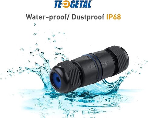 Tedgetal مقاوم للماء RJ45 موصل 5 حزمة IP68 Cat6/Cat5E/Cat5 مقرنة محمية للخارجية إيثرنت LAN كابل موسع أنثى إلى أنثى in Kuwait