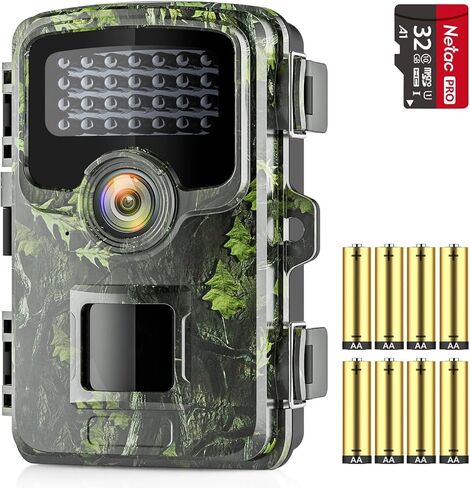 كاميرا Coolifepro Trail، كاميرات ألعاب بدقة 1520 بكسل بدقة 32 ميجابكسل مع رؤية ليلية تعمل بحركة الحركة المقاومة للماء IP66، تأتي كاميرا Trail مع 8 بطاريات AA وبطاقة 32 جيجابايت، وكاميرا غزال مع سرعة تشغيل 0.1 ثانية ومسافة 65 قدمًا in Kuwait