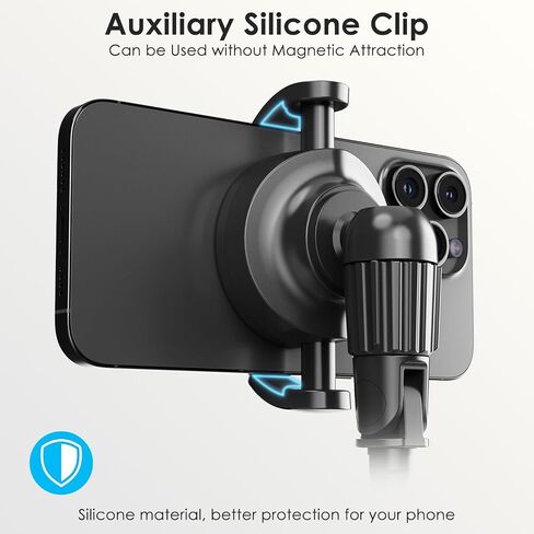 UBeesize Magnetic Selfie Stick Phone Tripod with Wireless Remote, Extendable Cell Phone Tripod Stand, Compatible with MagSafe, Cellphone Tripod for iPhone 15 14 13 12 Series and Android Phones in Saudi Arabia