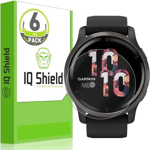 IQShield Screen Protector Compatible with Garmin Venu 2 / Garmin Venu 2 Plus 45mm (6-Pack) Anti-Bubble Clear TPU Film in Kuwait