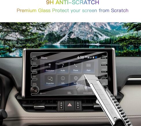 SKTU for 2026 Toyota RAV4 Screen Protector 12.9 Inch for 2026+ Toyota RAV4 (XSE/Limited) 12.9-Inch Infotainment Touchscreen [Ultra HD, Anti Glare&Scratch, 9H Hardness] 2026 RAV4 Accessories Tempered Glass Screen Cover in Kuwait