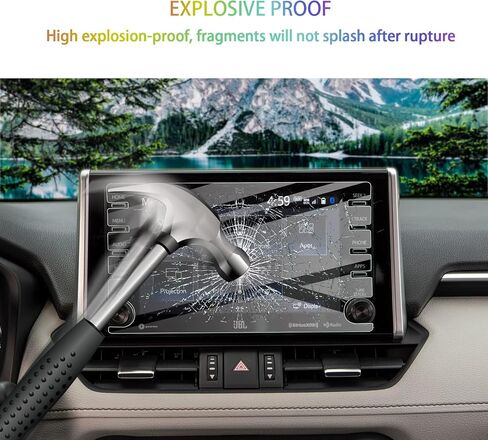 SKTU for 2026 Toyota RAV4 Screen Protector 12.9 Inch for 2026+ Toyota RAV4 (XSE/Limited) 12.9-Inch Infotainment Touchscreen [Ultra HD, Anti Glare&Scratch, 9H Hardness] 2026 RAV4 Accessories Tempered Glass Screen Cover in Kuwait