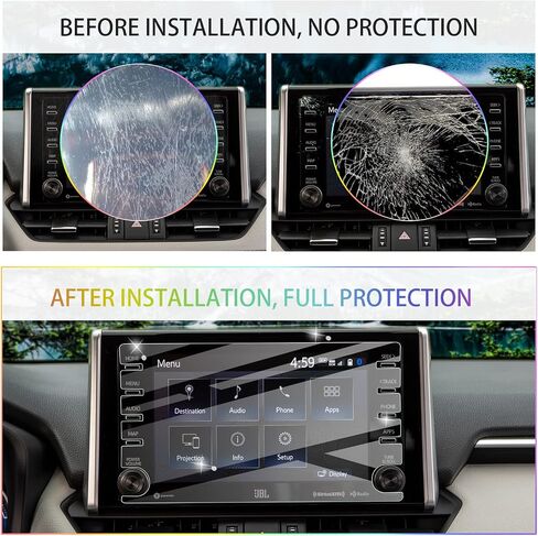 SKTU for 2026 Toyota RAV4 Screen Protector 12.9 Inch for 2026+ Toyota RAV4 (XSE/Limited) 12.9-Inch Infotainment Touchscreen [Ultra HD, Anti Glare&Scratch, 9H Hardness] 2026 RAV4 Accessories Tempered Glass Screen Cover in Kuwait