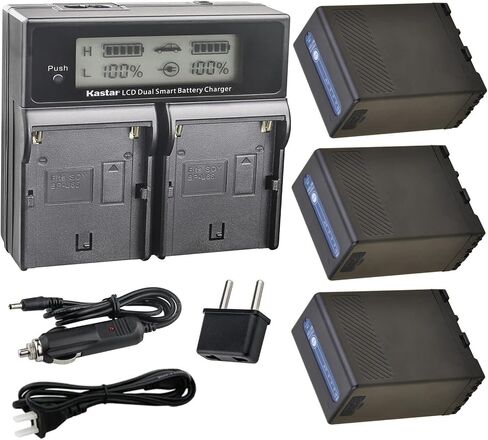 Kastar BP-U68 CH04 Dual Fast Charger Replacement for Sony BP-U90 BP-U60 BP-U65 BP-U68 Battery, PMW-150P XDCAM EX HD422 PHU-60K PXW-Z450 PXW-Z190 PXW-Z280 PXW-FX6 ILME-FX6 Camcorder in Saudi Arabia