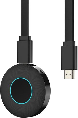 محول دونجل عرض HDMI لاسلكي من Topbuy، محول تلفزيون يستخدم لبث الفيديو/الصوت من الكمبيوتر المحمول والكمبيوتر الشخصي والهاتف الذكي إلى HDTV/جهاز العرض، بدون إعداد، لا حاجة إلى تطبيق، يدعم Android وiOS وWindows وMacOS in Kuwait