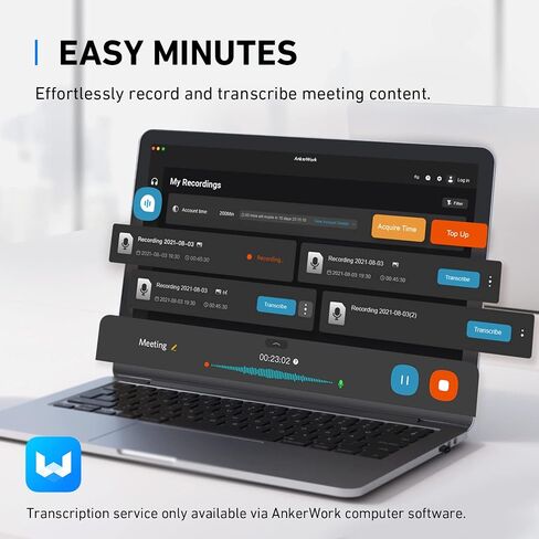 Anker PowerConf H500 with Charging Stand, Bluetooth Dual-Ear Headset with Microphone, Audio Recording and Meeting Transcription, AI-Enhanced Calls, Compatible with Conference Platforms, 24H Talk Time in Saudi Arabia