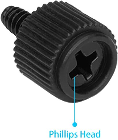 Xcotro 10 قطع 6#-32 براغي إبهام 6-32 برغي خيط مع رأس فيليبس لغطاء علبة الكمبيوتر الشخصي DIY / مزود الطاقة / فتحات PCI / محركات الأقراص الصلبة (أسود) in Kuwait