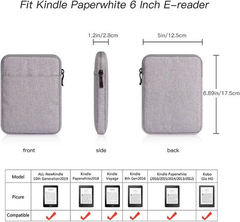 Ereader for Sleeve Case Bag for 6-7 inch Ereader Tablet Protective Cover Pouch (Beige Flower) in Kuwait
