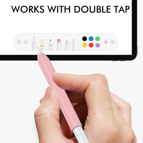 NIUTRENDZ 3 عبوات من قبضة السيليكون لقلم Apple الجيل الثاني وقلم Apple (USB-C) قبضة تصميم مريح غطاء حماية (بيج + كاكي + بني) in Kuwait