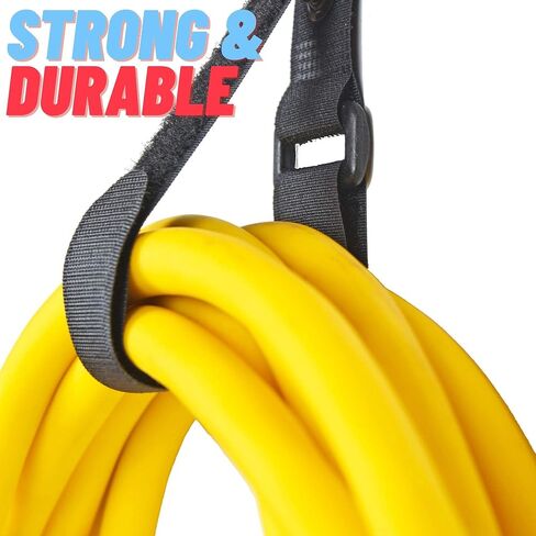 12 Pack of 24" x 1" Inch Cinch Straps, Reusable Black Nylon Cable/Securing Straps, Fastening Cable Securing Straps Adjustable Nylon Hook and Loop Cinch Cable Ties Down with Metal Buckle in Saudi Arabia